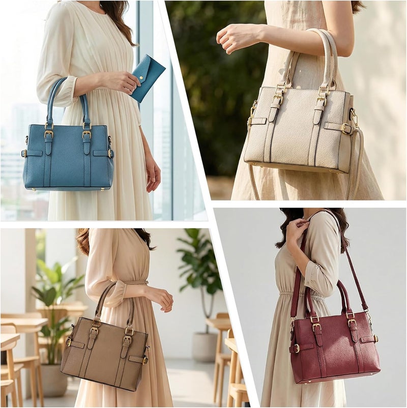 Tigpoy Women's Handbags Fashion Leather Handbags Purses for women Tote Bag Shoulder Bag Top Handle Satchel Fall Purse - Image 2